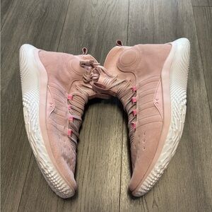 RARE Under Armour Curry 4 Flotro Retro Basketball Shoes Pink 3024861 600 Size 14